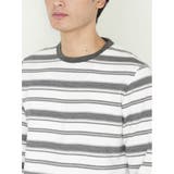 ポップコーンボーダー クルーネック長袖Tシャツ | TAKA-Q MEN | 詳細画像10