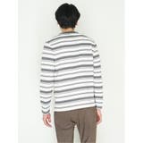 ポップコーンボーダー クルーネック長袖Tシャツ | TAKA-Q MEN | 詳細画像4