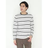 ポップコーンボーダー クルーネック長袖Tシャツ | TAKA-Q MEN | 詳細画像6