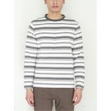 ポップコーンボーダー クルーネック長袖Tシャツ | TAKA-Q MEN | 詳細画像7