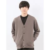 30茶 | ダブルフェイスカノコ Vネックカーディガン | TAKA-Q MEN