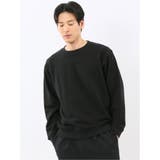05黒 | コットン裏毛 クルートレーナー | TAKA-Q MEN