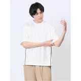 01白 | パイピング クルーネック半袖Tシャツ | TAKA-Q MEN