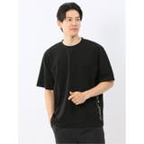 綿100% ロゴ刺繍 クルーネック半袖Tシャツ | TAKA-Q MEN | 詳細画像2 