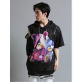 05黒 | SD×PSYCHONATION 半袖BIGプルパーカー+タンク アンサンブル | TAKA-Q MEN