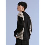 サイドチェック クルーネック長袖Tシャツ | TAKA-Q MEN | 詳細画像2 