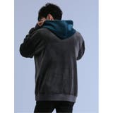 ベロアハーフZIP プルパーカー | TAKA-Q MEN | 詳細画像3 