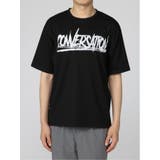 英字ロゴ クルーネック ルーズ半袖Tシャツ | TAKA-Q MEN | 詳細画像5 