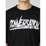 英字ロゴ クルーネック ルーズ半袖Tシャツ | TAKA-Q MEN | 詳細画像6 