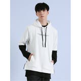 01白 | SHELLAC×SD 半袖プルパーカー+長袖Ｔシャツ アンサンブル | TAKA-Q MEN