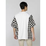 チェック切替 クルーネック ドルマンBIGTシャツ | TAKA-Q MEN | 詳細画像12