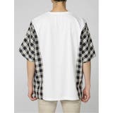 チェック切替 クルーネック ドルマンBIGTシャツ | TAKA-Q MEN | 詳細画像17