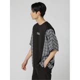 チェック切替 クルーネック ドルマンBIGTシャツ | TAKA-Q MEN | 詳細画像20