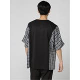 チェック切替 クルーネック ドルマンBIGTシャツ | TAKA-Q MEN | 詳細画像21