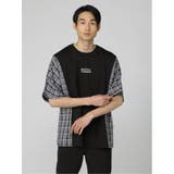 チェック切替 クルーネック ドルマンBIGTシャツ | TAKA-Q MEN | 詳細画像22