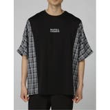 チェック切替 クルーネック ドルマンBIGTシャツ | TAKA-Q MEN | 詳細画像23