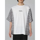 チェック切替 クルーネック ドルマンBIGTシャツ | TAKA-Q MEN | 詳細画像5