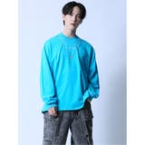 62ライトグリーン | ネックレス付き クルーネック長袖Tシャツ | TAKA-Q MEN