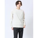 01白 | テックワッフル クルーネック長袖Tシャツ | TAKA-Q MEN