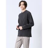 05黒 | テックワッフル クルーネック長袖Tシャツ | TAKA-Q MEN