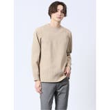 33ベージュ | テックワッフル クルーネック長袖Tシャツ | TAKA-Q MEN