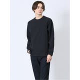 75紺 | テックワッフル クルーネック長袖Tシャツ | TAKA-Q MEN