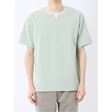 ヘリンボンジャガード キーネック半袖Tシャツ | TAKA-Q MEN | 詳細画像24 