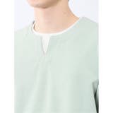 ヘリンボンジャガード キーネック半袖Tシャツ | TAKA-Q MEN | 詳細画像27 