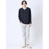 ストレッチ フェイクキーネック長袖Tシャツ | TAKA-Q MEN | 詳細画像25