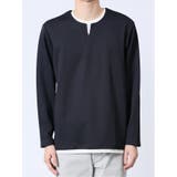 ストレッチ フェイクキーネック長袖Tシャツ | TAKA-Q MEN | 詳細画像26