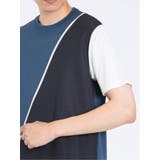 接触冷感 切替クルーネック半袖Tシャツ | TAKA-Q MEN | 詳細画像28 