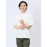 02アイボリー | ふくれストライプ クルーネック半袖Tシャツ | TAKA-Q MEN