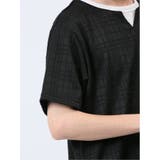 ふくれジャガード フェイクキーネック半袖Tシャツ | TAKA-Q MEN | 詳細画像10 