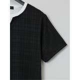 ふくれジャガード フェイクキーネック半袖Tシャツ | TAKA-Q MEN | 詳細画像14 