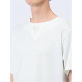 ふくれジャガード フェイクキーネック半袖Tシャツ | TAKA-Q MEN | 詳細画像22 