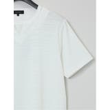 ふくれジャガード フェイクキーネック半袖Tシャツ | TAKA-Q MEN | 詳細画像27 