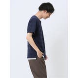 ふくれジャガード フェイクキーネック半袖Tシャツ | TAKA-Q MEN | 詳細画像31 