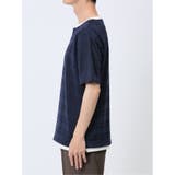 ふくれジャガード フェイクキーネック半袖Tシャツ | TAKA-Q MEN | 詳細画像34 