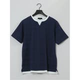 ふくれジャガード フェイクキーネック半袖Tシャツ | TAKA-Q MEN | 詳細画像38 