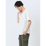 ふくれジャガード Vネック半袖Tシャツ | TAKA-Q MEN | 詳細画像2 