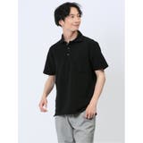 05黒 | リップルボーダー 半袖ポロシャツ | TAKA-Q MEN