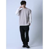ふくれジャガード フェイクレイヤード クルー長袖Tシャツ | TAKA-Q MEN | 詳細画像10