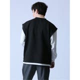 ふくれジャガード フェイクレイヤード クルー長袖Tシャツ | TAKA-Q MEN | 詳細画像12