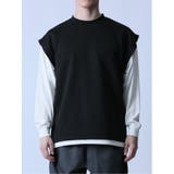 ふくれジャガード フェイクレイヤード クルー長袖Tシャツ | TAKA-Q MEN | 詳細画像14