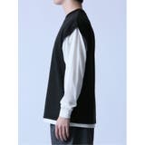 ふくれジャガード フェイクレイヤード クルー長袖Tシャツ | TAKA-Q MEN | 詳細画像15