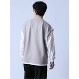 ふくれジャガード フェイクレイヤード クルー長袖Tシャツ | TAKA-Q MEN | 詳細画像3