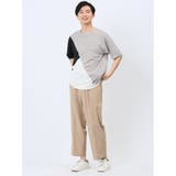 斜め切替 クルーネック半袖Tシャツ | TAKA-Q MEN | 詳細画像16 