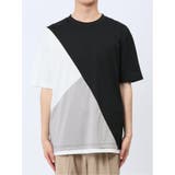 斜め切替 クルーネック半袖Tシャツ | TAKA-Q MEN | 詳細画像28 