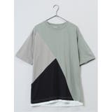 斜め切替 クルーネック半袖Tシャツ | TAKA-Q MEN | 詳細画像44 