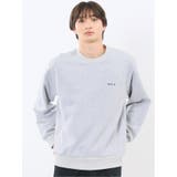 04グレー | ロゴ刺繍 裏毛スエットトレーナー | TAKA-Q MEN